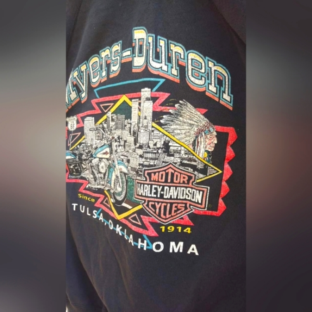 ❤️SOLD❤️Vtg Harley sweater: Tulsa, OK - Picture 4 of 8